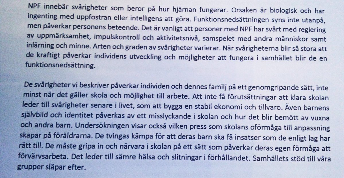 MattiasAnnwall's tweet photo. #funkofobin är nästan total i #skolans värld. I många fall förvägras elever m #npf stödet de har rätt till: #funkpol https://t.co/MnRIojKw3p