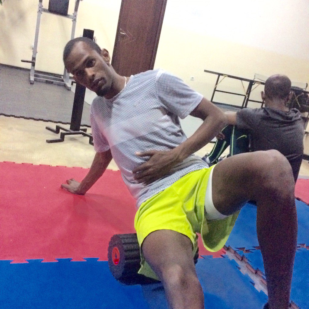 BashirAbdi7's tweet photo. Guess who is having fun with the powerRoll of @MedisanaBenelux #Bashir2RIO #TeamBelgium https://t.co/gzvyUiQ7f4