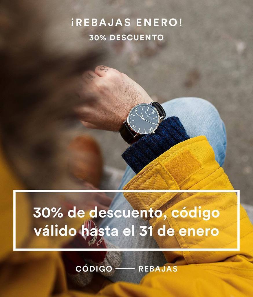 NeltonBrand's tweet photo. REBAJAS ENERO ¡Obtén ahora el ⚠️30%⚠️ de DESCUENTO en nuestra web!
Code: REBAJAS
#neltonwatches #nelton #justinti… https://t.co/Pdq47s9ndW
