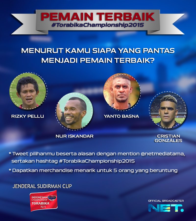 Ilhasrayiwinu's tweet photo. "@netmediatama: rizky pellu #TorabikaChampionship2015 https://t.co/S1woP9iQoP"