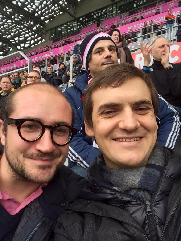 En place avec mon ami <a href="/ncadene/">Nicolas Cadène 🌍</a> au <a href="/SFParisRugby/">Stade Français Paris</a> pour #stadefrancais #rugby  #ChampionsCup <a href="/JeanBouinParis/">Stade Jean Bouin</a> #Paris