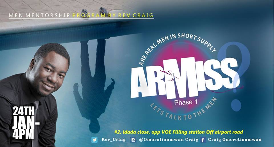 RevCraigMin's tweet photo. #ARMISS? PHASE 1 starts by 4pm today..
#LetsTalkToTheMen #MenMentorshipProgramByRevCraig https://t.co/JB5ckUEm4X