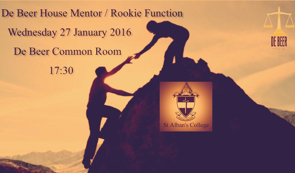 DeBeer_House's tweet photo. The annual De Beer Mentor/Rookie function takes place this Wednesday! https://t.co/KlnPY79Qbe