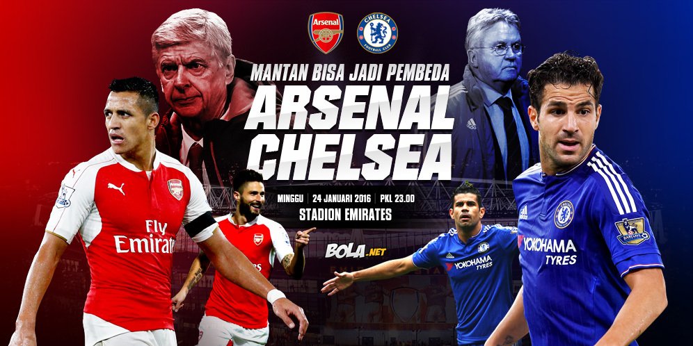 Bolanet's tweet photo. #LiveBolanet Arsenal vs Chelsea, Minggu (24/01) Pukul 23.00 WIB. Di Bein Sport 1 dan SCTV https://t.co/VolAoAUmNT