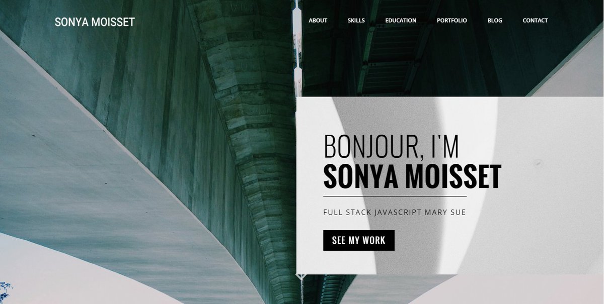 SonyaMoisset's tweet image. // Portfolio Website v 2.0.1 | @FreeCodeCamp Seoul
New design for 2016
#StayCurious, #KeepOnHacking &amp;amp; #MakeItHappen