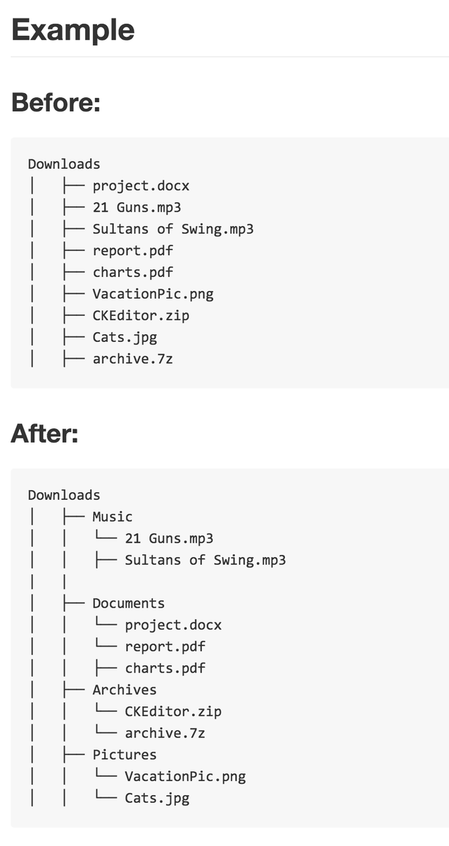 randal_olson's tweet photo. Organize files in your directory instantly with #Python.

https://t.co/aAM9RCeDtK https://t.co/HXodlrRMvz