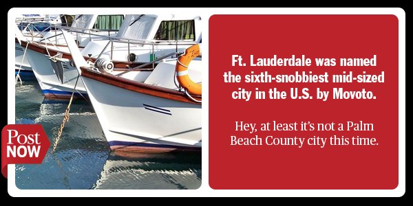 PBPostNOW's tweet image. This South Florida city was named one of the snobbiest in the country. We're detecting some jealousy here.