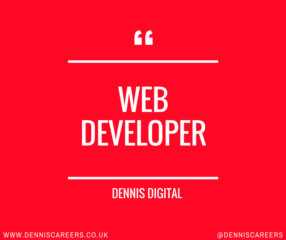 LifeAtDennis's tweet photo. We have a great role to join the Dennis Digital team as a Web Dev! Interested? https://t.co/2tDwXgmKqW #tech #job https://t.co/3kMgNAFHXE