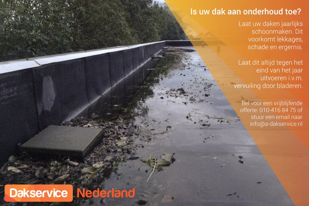 DakserviceNed's tweet photo. Geen onderhoud laten plegen kan grote schades tot gevolg hebben. #maakeenafspraak https://t.co/9OgyeDxJli