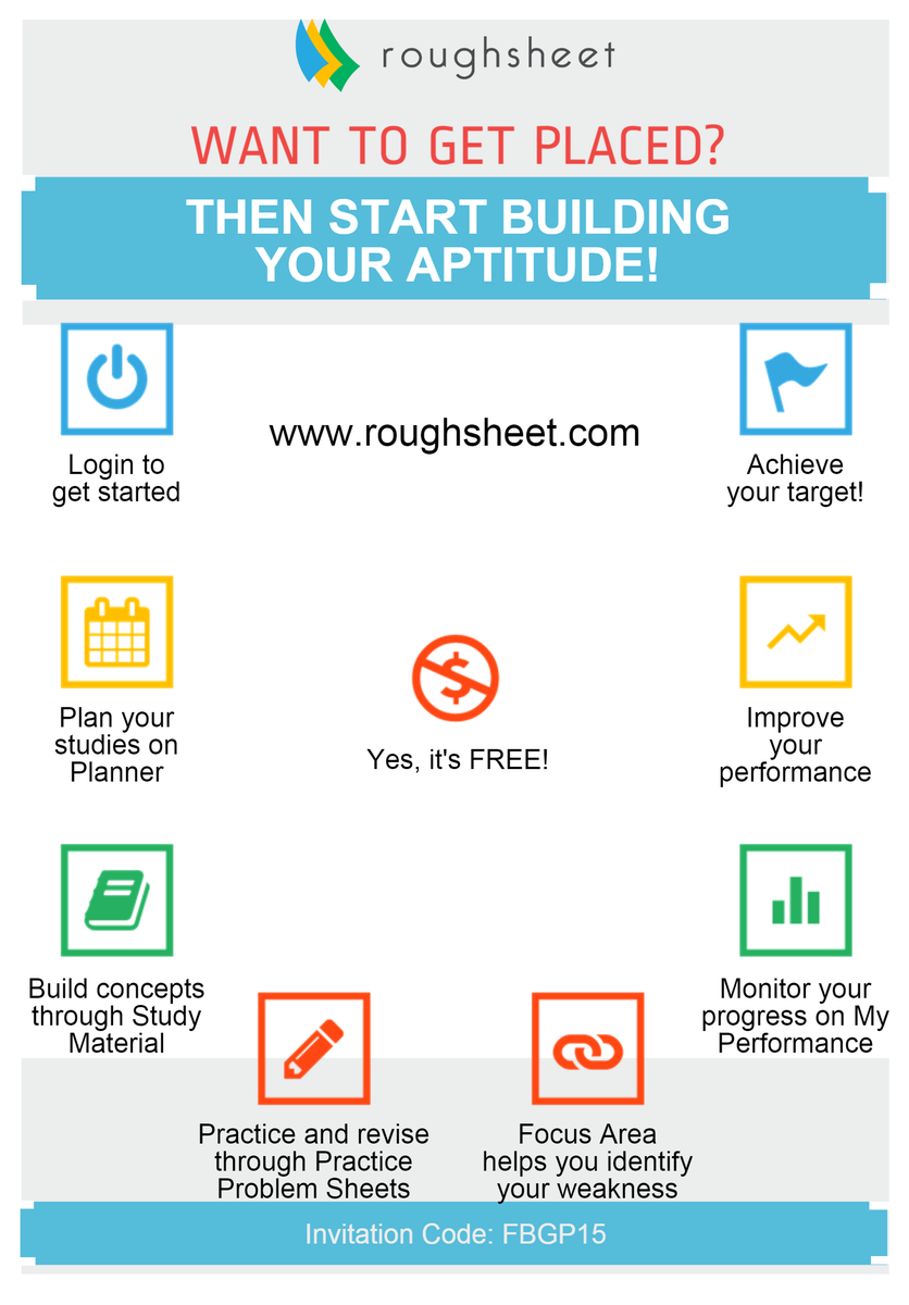 roughsheetinc's tweet photo. Build your #aptitude for #campus #placements on https://t.co/7NgSzg5u2O. It's #free #Course. #personalizedlearning https://t.co/QQ8bEPW3ZJ