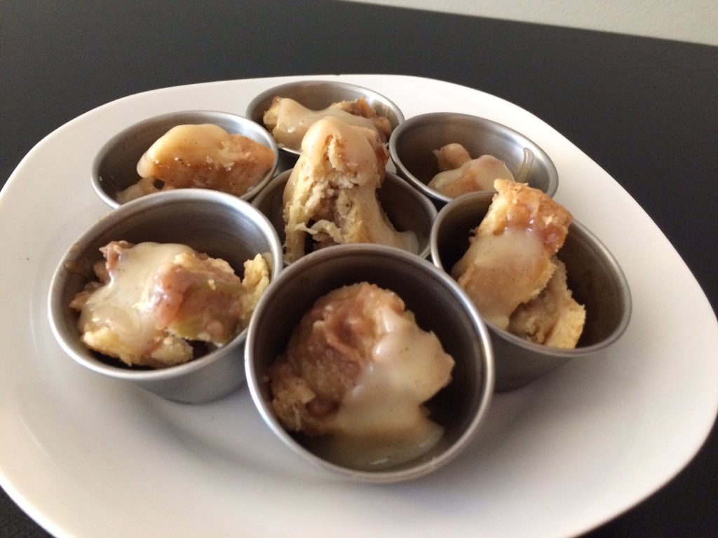 Free apple pie shooters while supplies last. Perfect appetizer for brunch!!