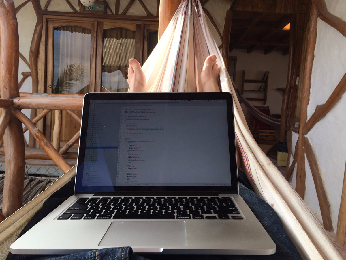 marcgreenstock's tweet image. Fondest memories of #hackerbeach, hammock coding was geil