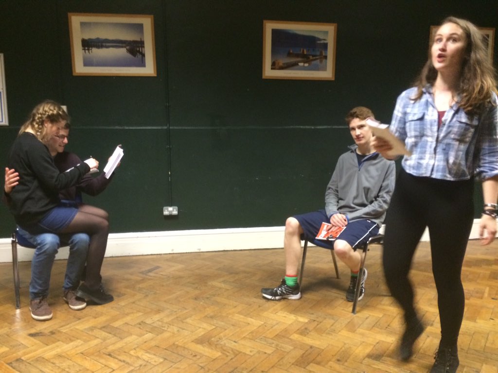 InfinityOMTG's tweet image. Action shots from day one of rehearsals - our bloody lovely cast are slaying it (and James is too dramatic)