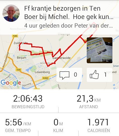 MarathonPeter's tweet photo. Op natte zondag toch ff duurloopje naar Ten Boer. #bedumerwinterloop krant bij Mies bezor… https://t.co/NoOvFORlmM https://t.co/qoC4YSwE7C