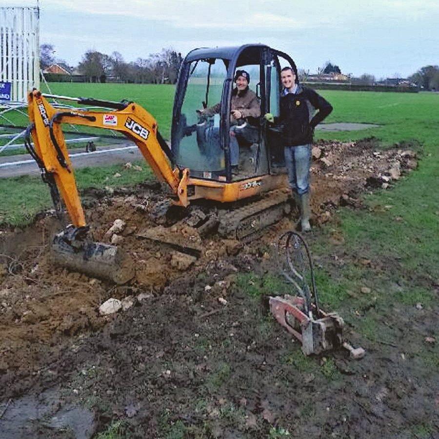 marchtowncc's tweet photo. Big thanks to Dave Nulty and Lee Emmington for spending the weekend digging up an old reinforced concrete net base https://t.co/D9WskvOjxR