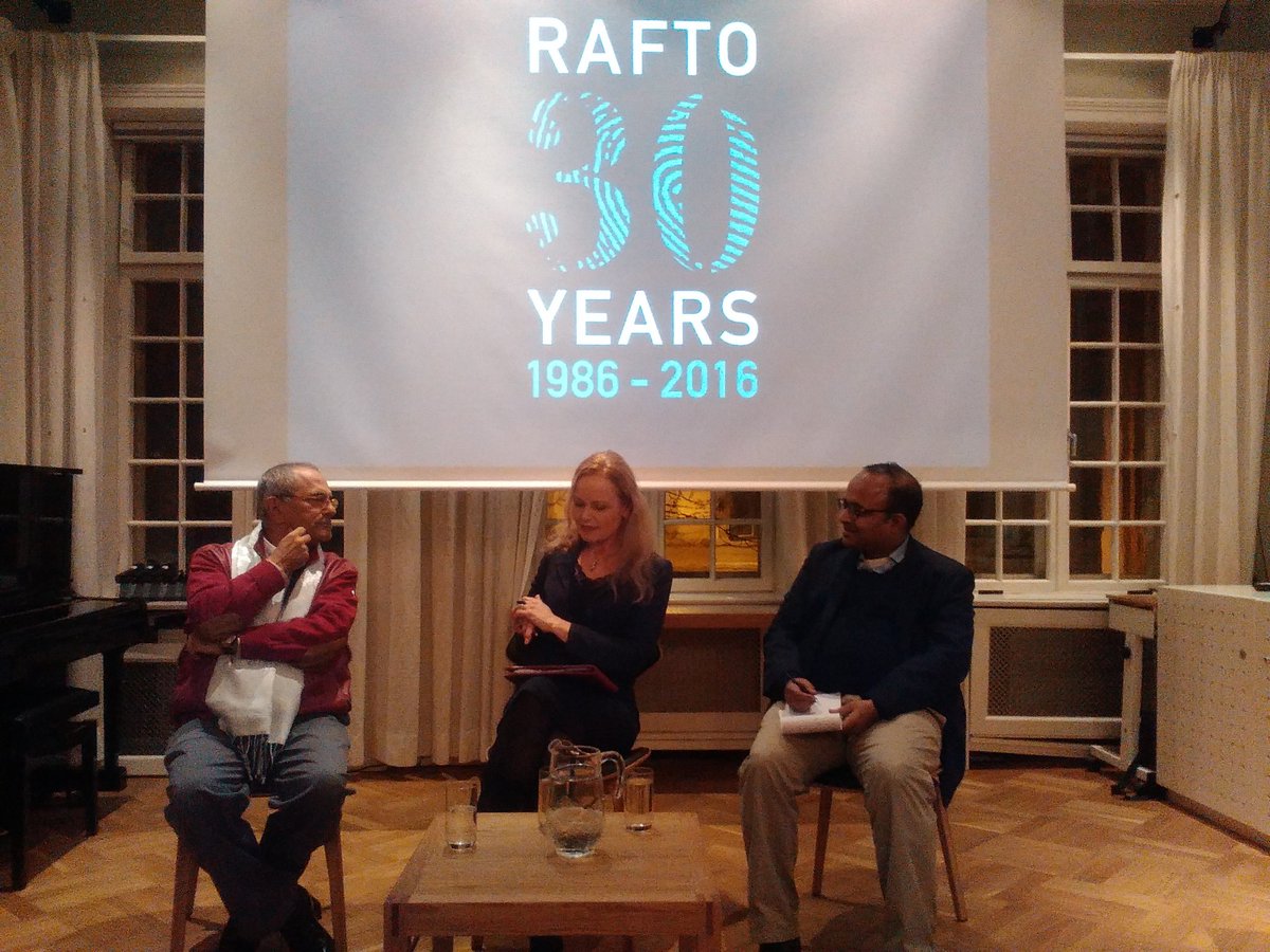 Jubileumsåpning på @FrittOrd i kveld med José Ramos Horta, @IngaBostad og Rajiv Narayan #Rafto30