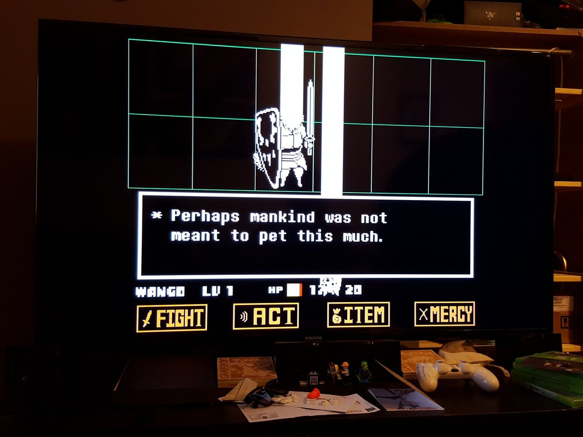 SteamboatLeelee's tweet image. . @WangBacca pet the lesser dog a few too many times. #undertale #lesserdog #indiegaming #gamers