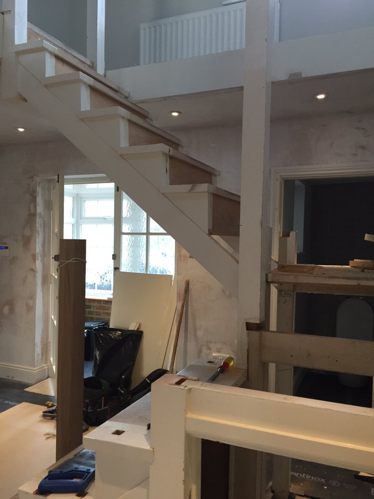 masterworx's tweet photo. New stair restoration and renewal of parts #Essex #joinery #carpentry https://t.co/Jl61UXfj2K