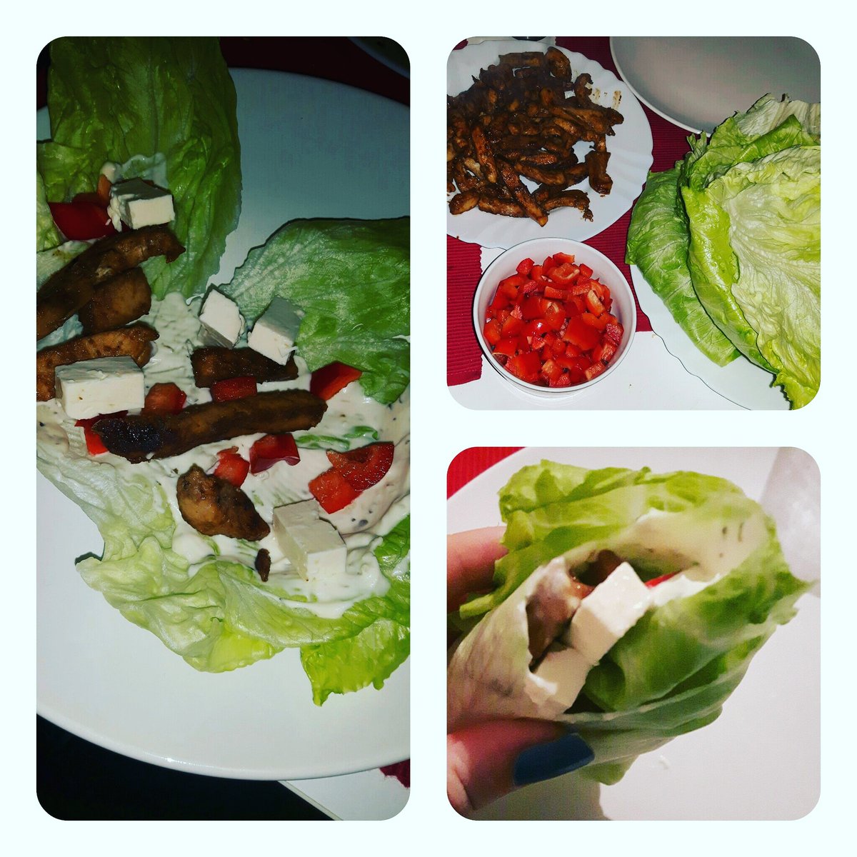 Katiesviewde's tweet photo. Dinner today 😍👌 Saladwraps #salad #SiSi #lowcarb #dinner https://t.co/eo8qAlSHQa
