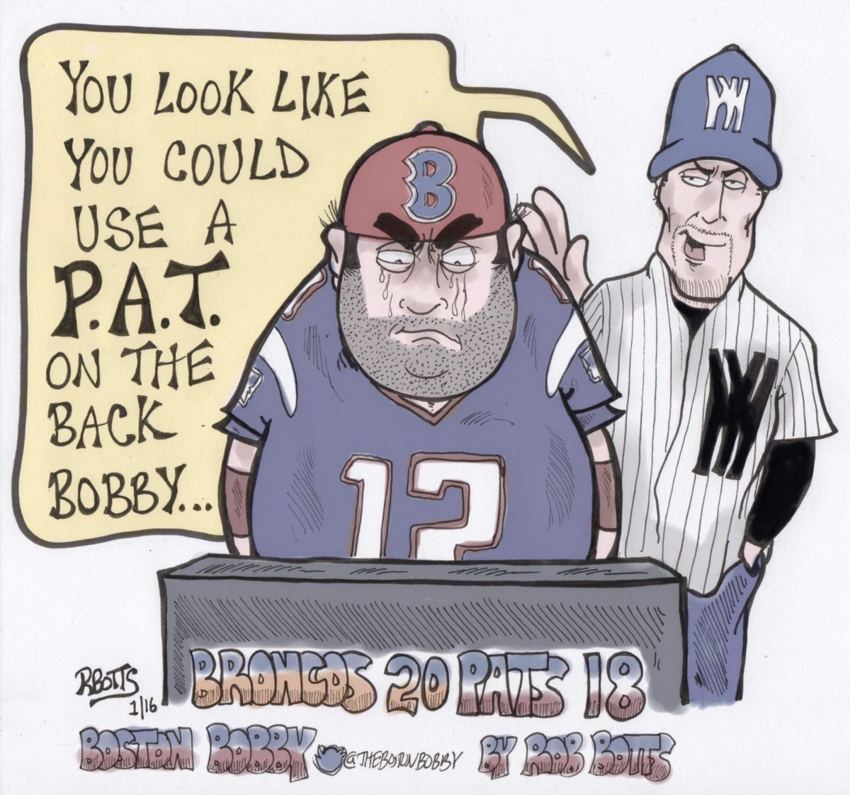 TheBostonBobby's tweet photo. @PatsGazette #Gostkowski #missedkick #PatsvsDen #AFCChampionship https://t.co/8Z3Nv7v2xA