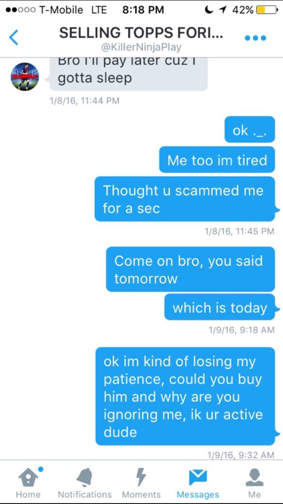 Fut_Cop2016's tweet image. SCAMMER ALERT @KillerNinjaPlay SCAMMED SOMEONE RT AND BLOCK HIM OR YOUR NEXT!