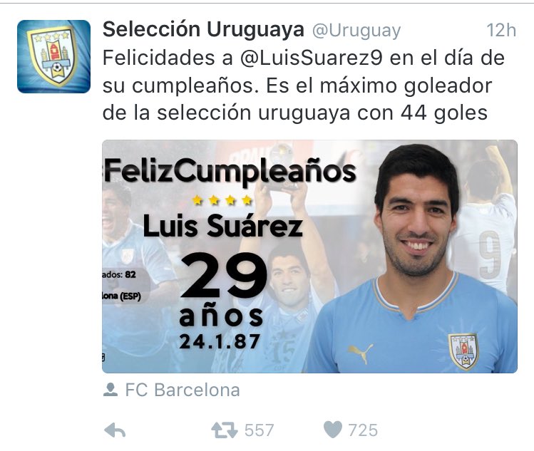 santiovalle's tweet photo. Luis Suárez, un hombre que deja huella por donde pasa #Suarez29 https://t.co/hIznglneg9