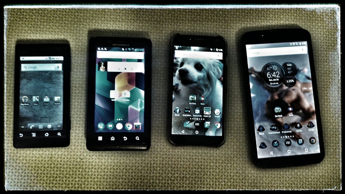 mindshattering's tweet image. My family of @Motorola phones. #Droid #DroidBionic #MotoX #Nexus6