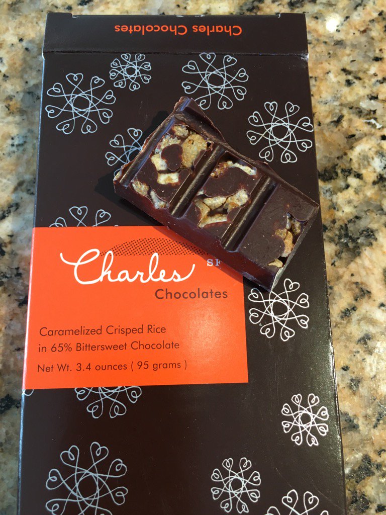 chuck_wallace's tweet photo. Enjoying great Charles Chocolates @charleschoco Now available @WholeFoods &amp; @Starbucks https://t.co/W0j8kksiuf