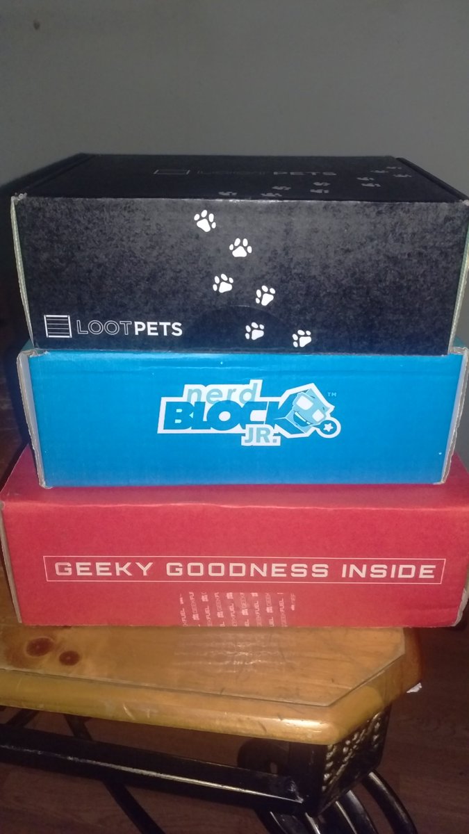 aimdizzler's tweet image. Good day for mail #lootpets #geekfuel #nerdblockjr