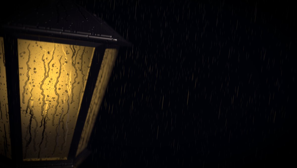 DancingPolygon's tweet image. tmblr.co/Zb5tei1zgoHC4  - Lantern in Rain // Dancing Polygon #photorealism #3DArt #CGI #Blender #Artwork