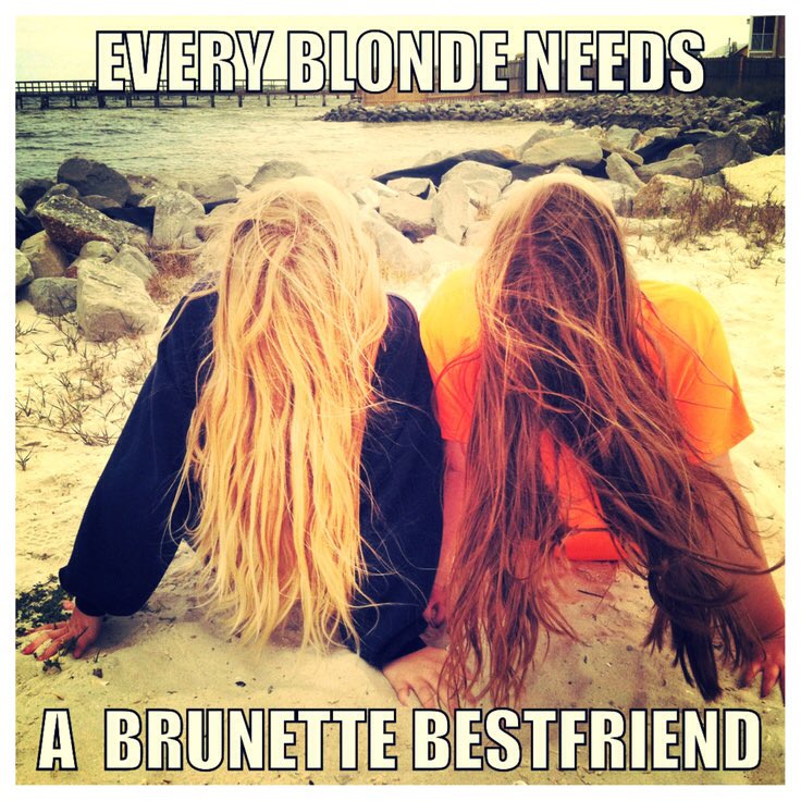 mayaphrt's tweet photo. Every Blonde Needs A Brunette. https://t.co/RIs3gohIOK