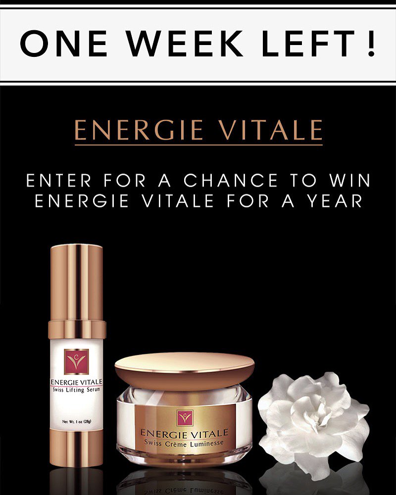 Don't forget to enter to WIN! cosmetique.com #cosmetiquebeauty #energievitale