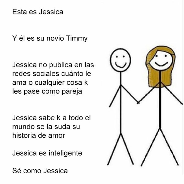 CuriosoTwit's tweet photo. Esta es Jessica, sé como Jessica. https://t.co/uxByriwCrd