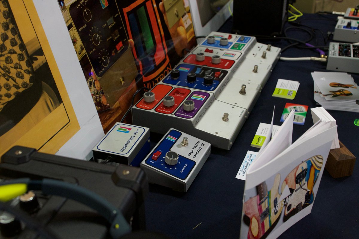 mrpedal_com's tweet photo. The full MU-Tron lineup at their NAMM booth. #NAMM2016 @BeigelSoundLab https://t.co/Ks1QGwm46X