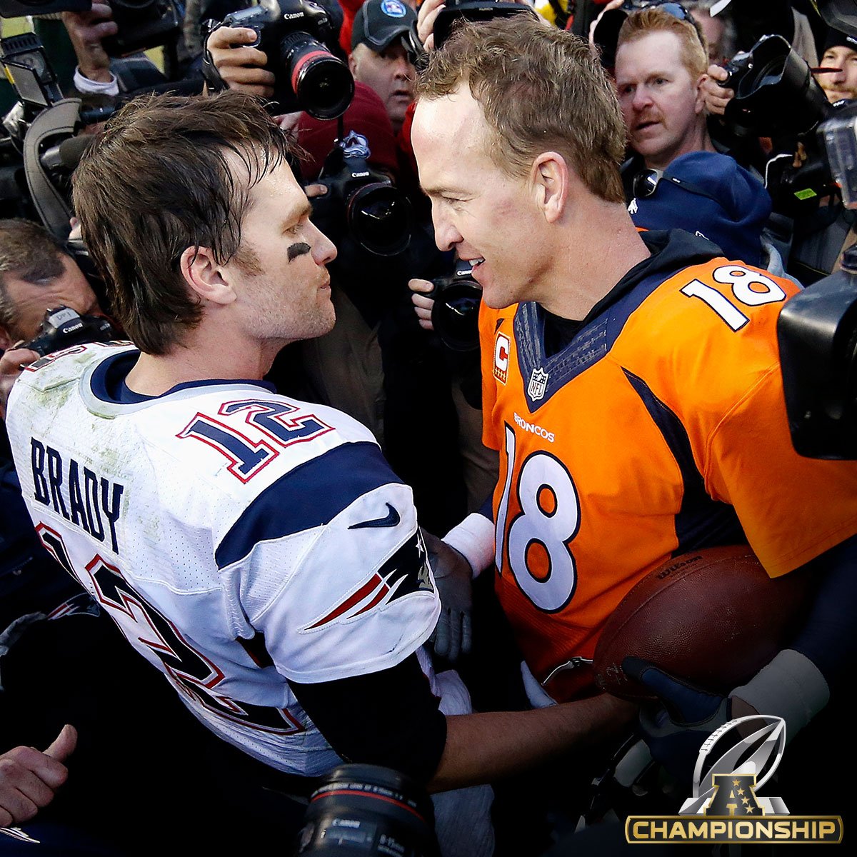NFL's tweet image. They gave us (another) classic. 

Thank you, Tom and Peyton. 

👏👏👏