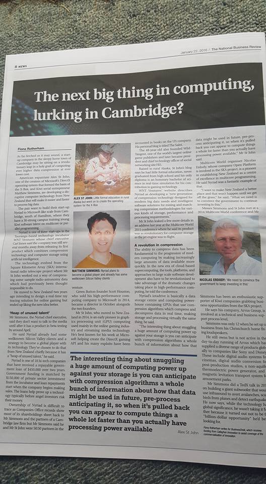 ErdodyN's tweet image. Unexpected coverage @ #NBR thanks to #Nyriad and #MulticoreWorld. #compression_algorithms, #multicore_programming