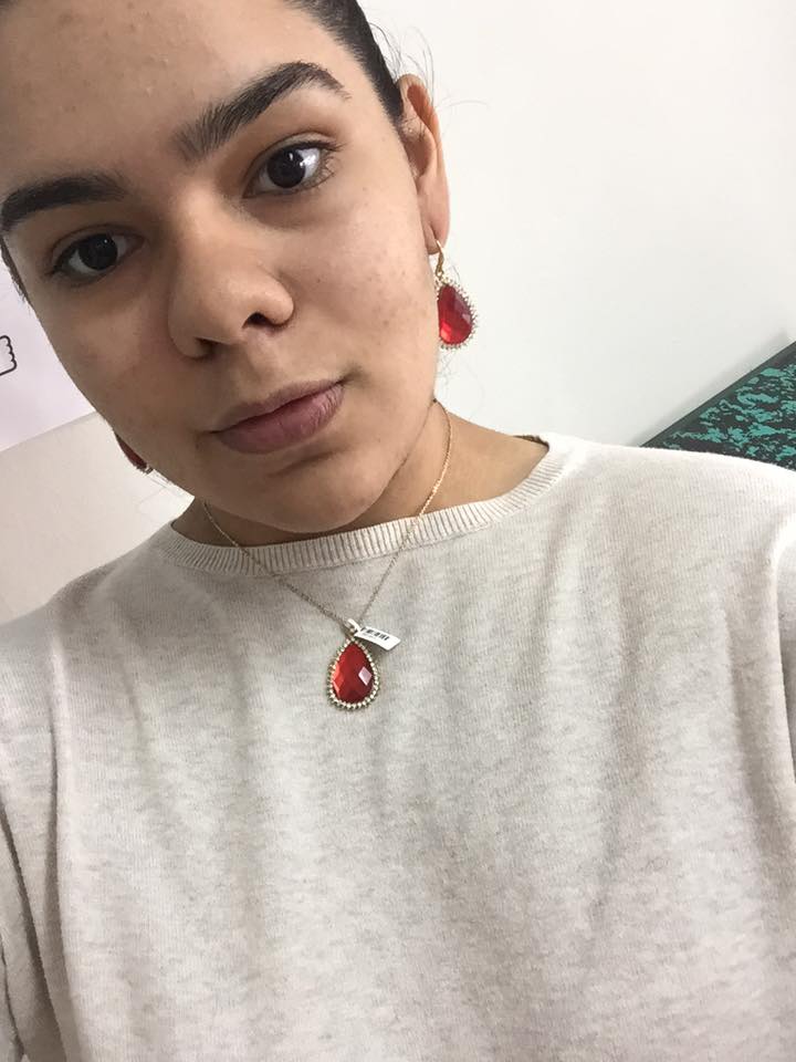 joyasingrid's tweet image. juego de gargantilla y aretes @montselugoc