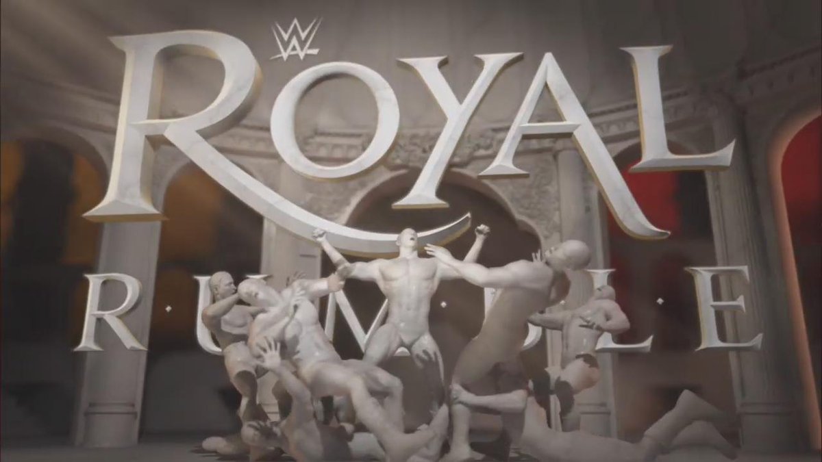 WWE's tweet photo. The 2016 #RoyalRumble Match...is NEXT! Who will walk out as @WWE World Heavyweight Champion? #OneVsAll https://t.co/jufks7g5Y1