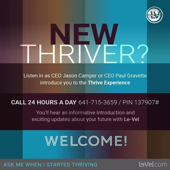 Call &amp; listen, only takes a few mins! Then go to jess1thrives.le-vel.com for FREE account! :)