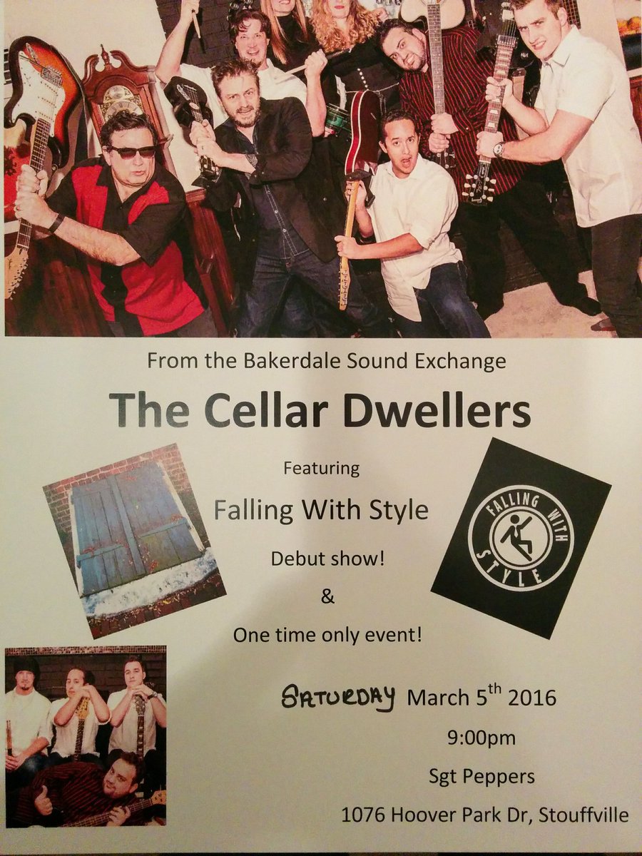 Announcing our new show with the Cellar Dwellers at Sgt. Peppers March. 5th! This is going to be a show to remember!