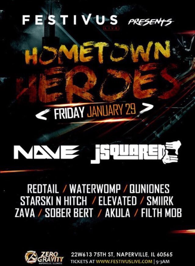 mrsmiirk's tweet photo. Yo this Friday #HometownHeroes is going to be lit! ALL AGES only $15 HMU for tickets #WCAC #EDMChi @wcacmusic16 https://t.co/7gQdEtI29K
