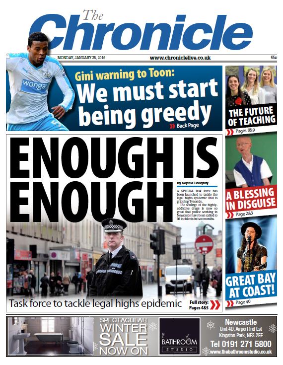 ChronicleLive's tweet image. Special police task force launched in Newcastle to tackle the legal high epidemic
chroniclelive.co.uk/news/north-eas…