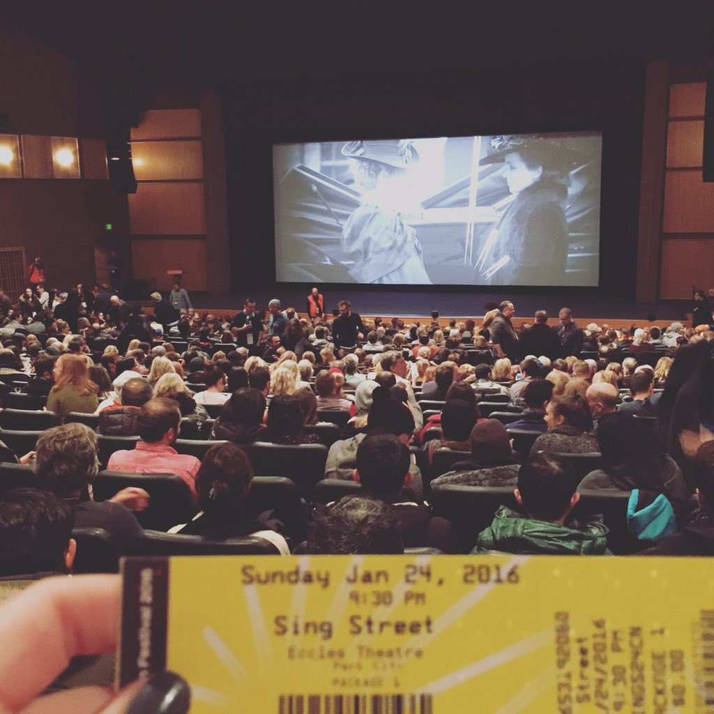 The lines are insane! Packed house for the premiere of Sing Street at #Sundance tonight! #documentaryfilmmakers