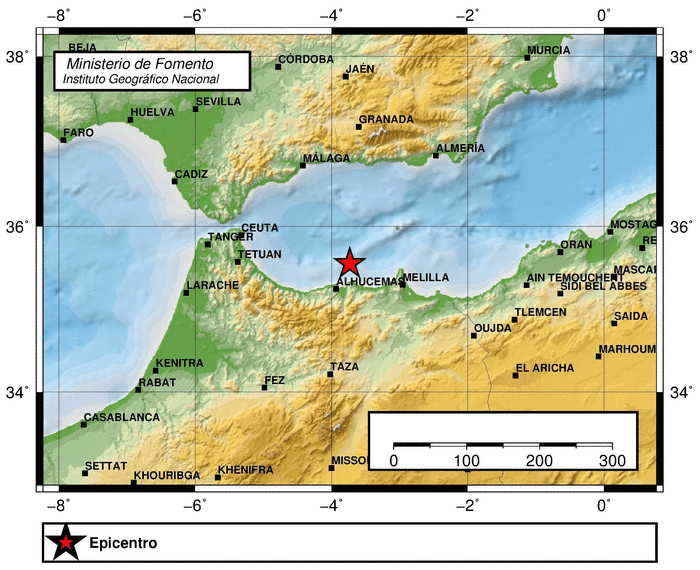 E112Andalucia's tweet photo. 05.22h se ha producido #terremoto magnitud 5.6 en Alborán según @IGNSpain sin constancia de daños en estos momentos. https://t.co/Lvd72kK0vR
