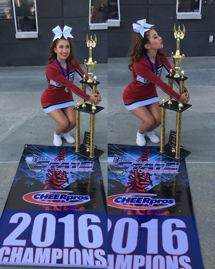 dlngus_'s tweet photo. Covina high comp team are 2016 State Champions 🎀🏆🎉  I love my team 💖 #cheerpros #statechamps https://t.co/gl6q1EaXtK