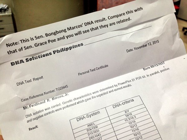 Sulat Sa Senate Reporters Dna Test Result Umano Ni Bongbongmarcos Na Tutugma Kay Sengracepoe Via Nimfaravelo Dzbb Super Radyo Scoopnest