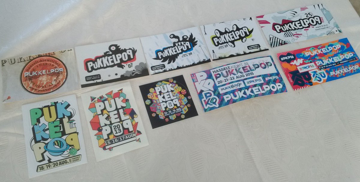 WouterMoers's tweet image. De evolutie van het @pukkelpop-logo. Toevallig nog eentje van 2012 liggen?
Ohja, en boek LCD Soundsystem voor #PKP16