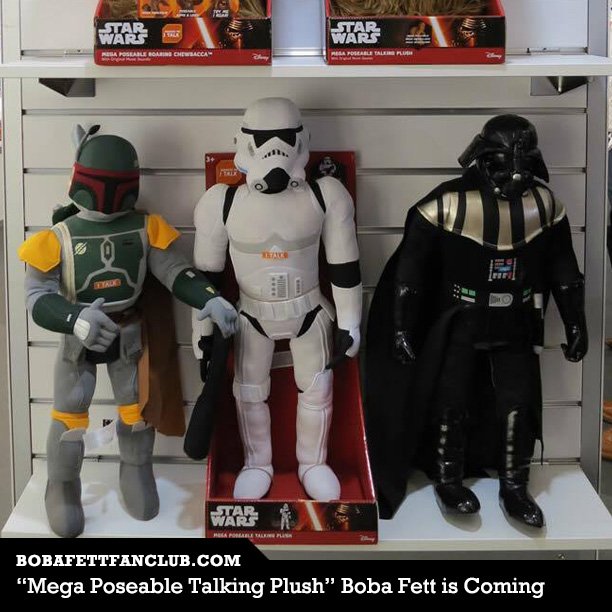 bobafettfanclub's tweet photo. SPOTTED: "Mega Poseable Talking Plush" #BobaFett from Underground Toys is coming! (Photo by James at @JediNewsUK.) https://t.co/AFbXCmJHac