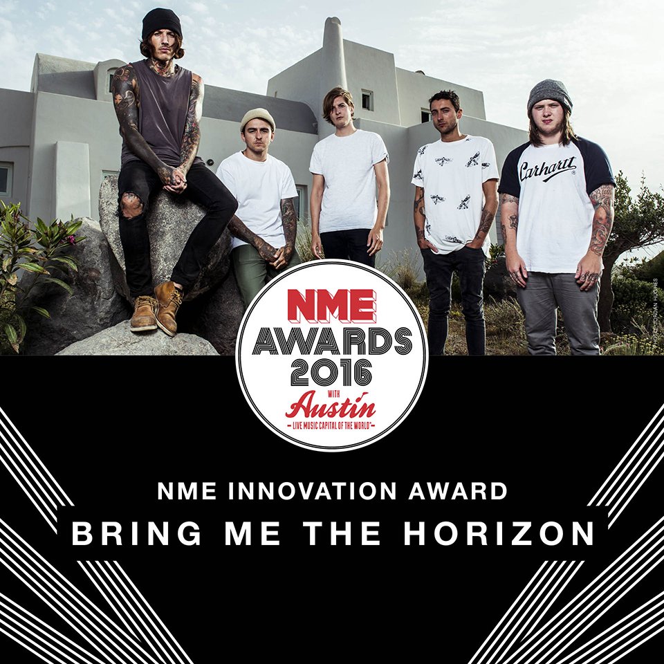 bmthofficial's tweet image. Real excited to announce we're playing at the @nme awards &amp;amp; receiving the Innovation Award!