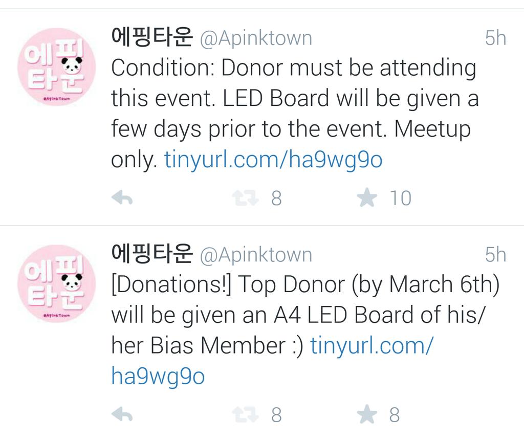 #Apink Event In Singapore 2016 Official Fan Support Projects. Donations needed!!! ^^ tinyurl.com/ha9wg9o